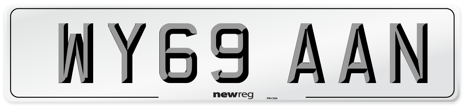 WY69 AAN Number Plate from New Reg